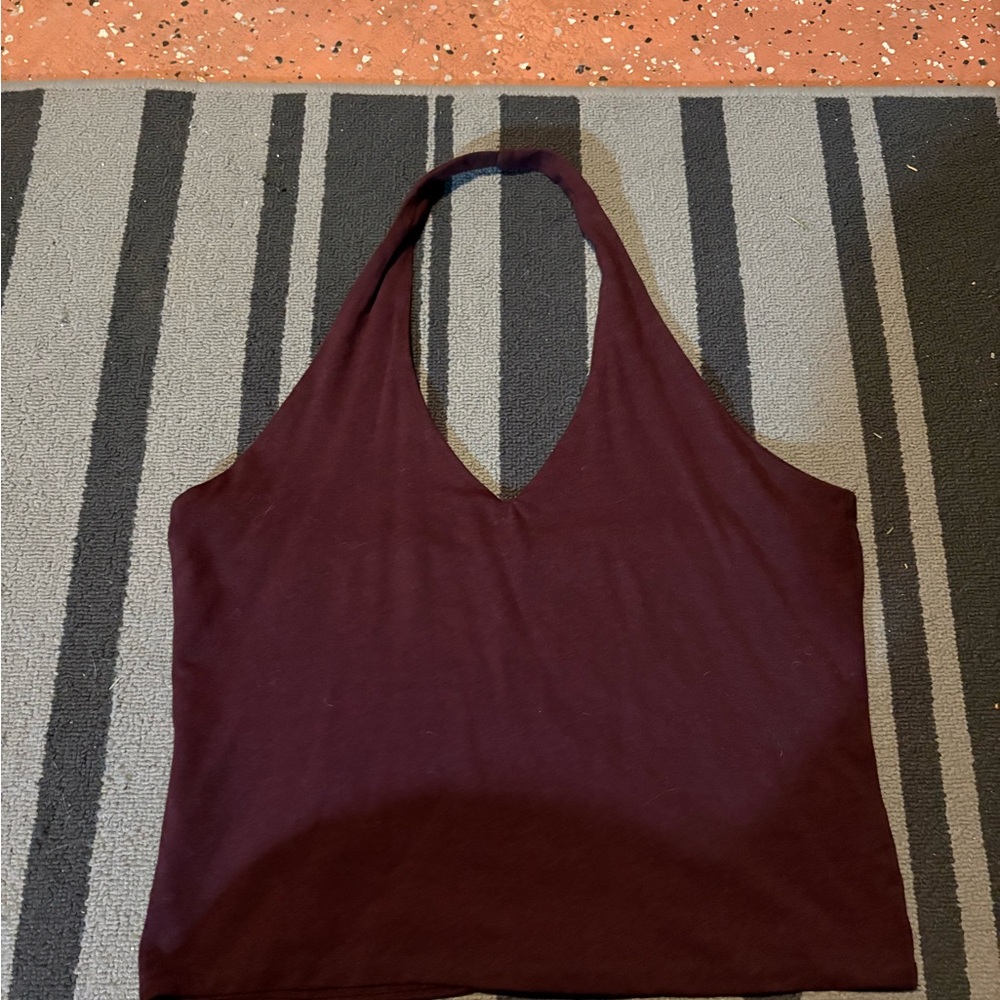 Cotton On Burgundy Halter Top